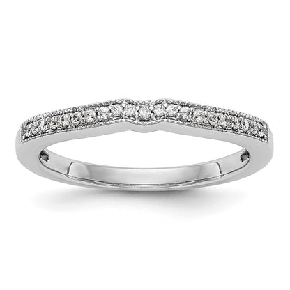 14K Weißgold Ehering mit natürlichen Diamanten