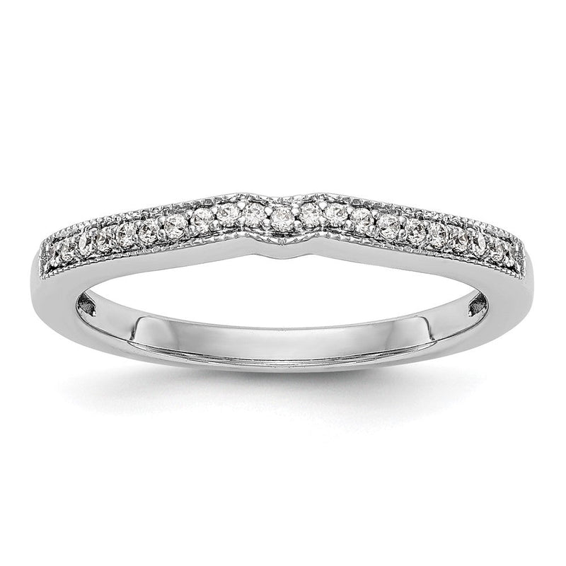 14K Weißgold Ehering mit natürlichen Diamanten
