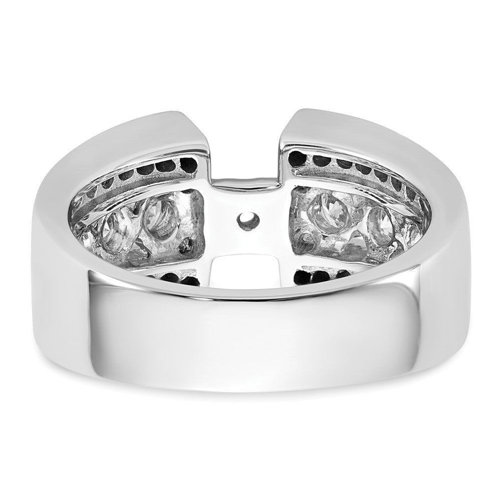 14K Weißgold Stift Set 1.3 Karat Kanalfassung Diamant Halbfassung Verlobungsring