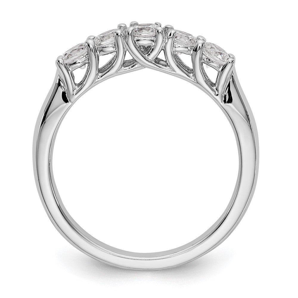 14K Weißgold Ehering mit natürlichen Diamanten
