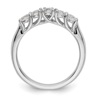 14K Weißgold Ehering mit natürlichen Diamanten