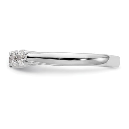14K Weißgold Ehering mit natürlichen Diamanten