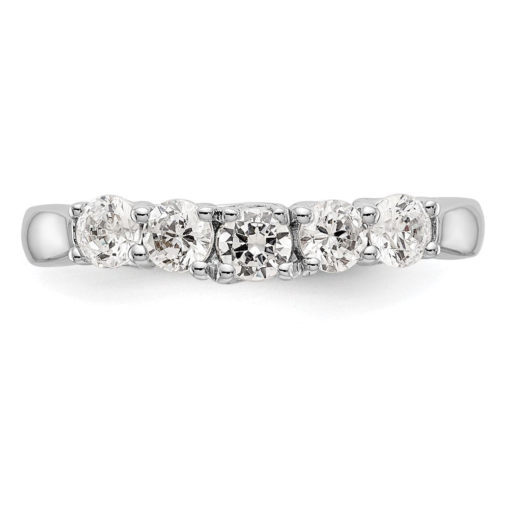 14K Weißgold Ehering mit natürlichen Diamanten