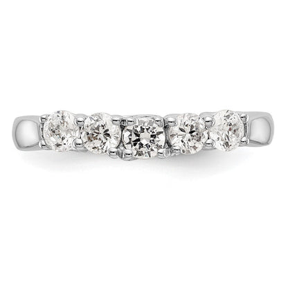14K Weißgold Ehering mit natürlichen Diamanten