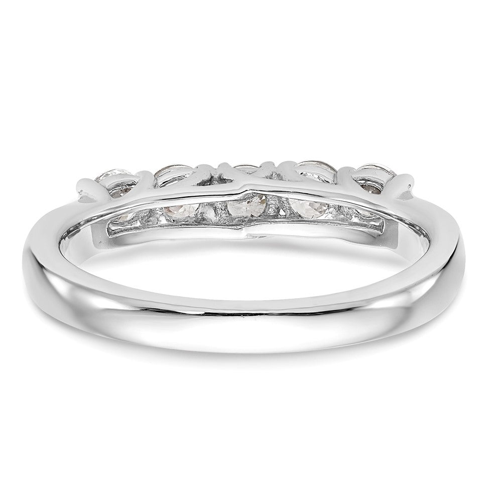 14K Weißgold Ehering mit natürlichen Diamanten