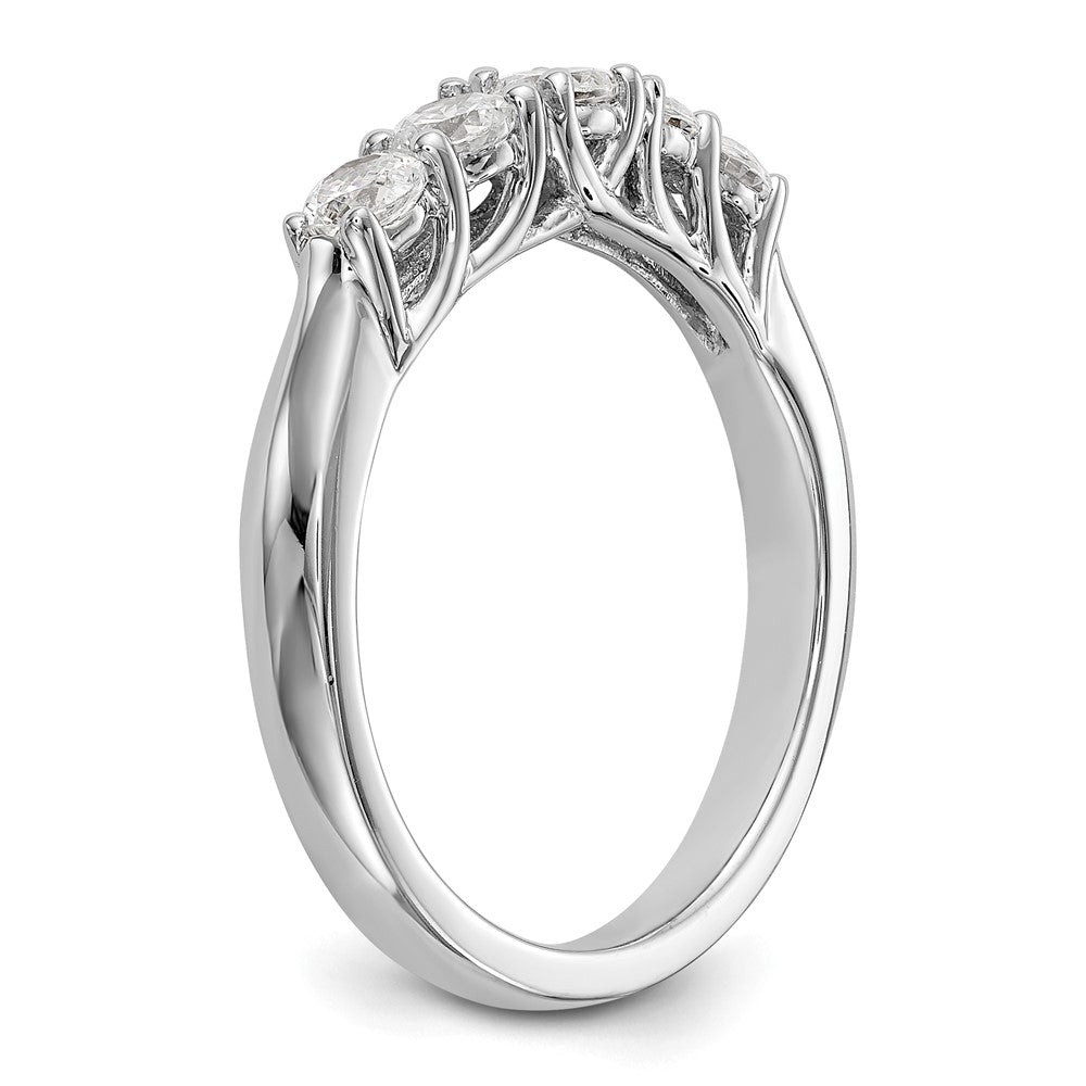 14K Weißgold Ehering mit natürlichen Diamanten