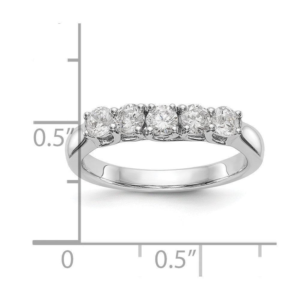 14K Weißgold Ehering mit natürlichen Diamanten