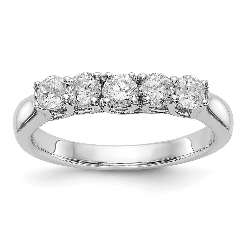 14K Weißgold Ehering mit natürlichen Diamanten