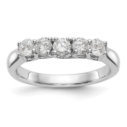 14K Weißgold Ehering mit natürlichen Diamanten