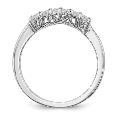 14K Weißgold Ehering mit natürlichen Diamanten