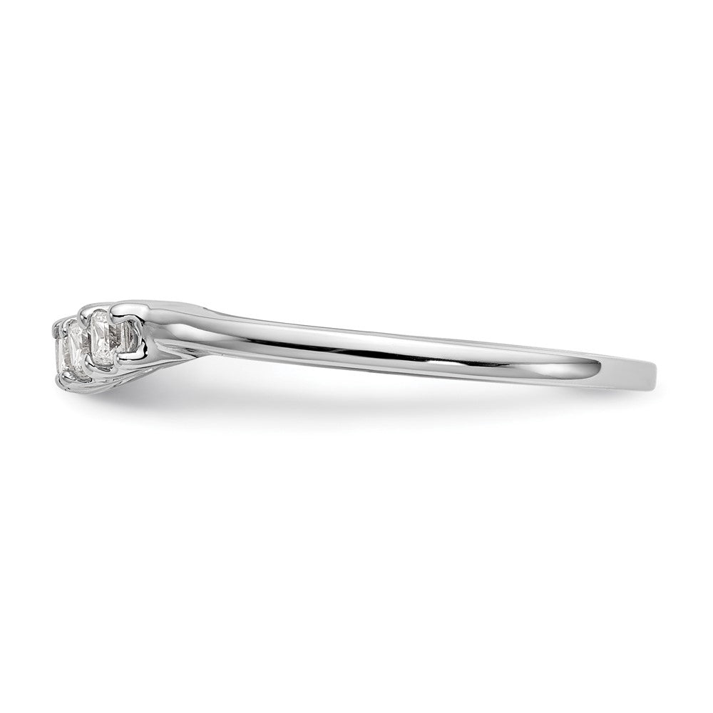 14K Weißgold Ehering mit natürlichen Diamanten