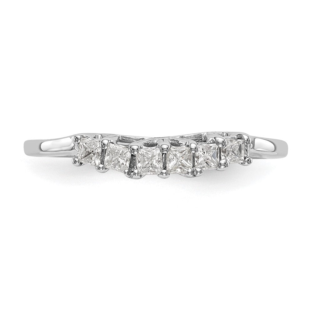14K Weißgold Ehering mit natürlichen Diamanten