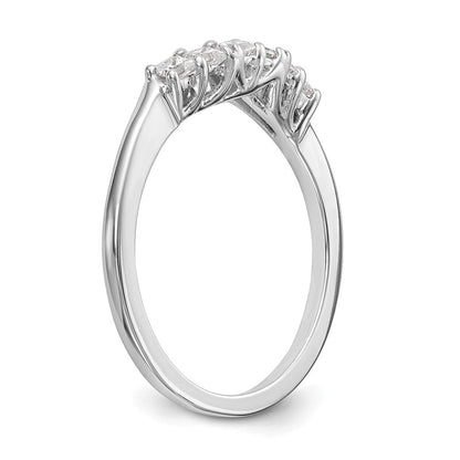 14K Weißgold Ehering mit natürlichen Diamanten