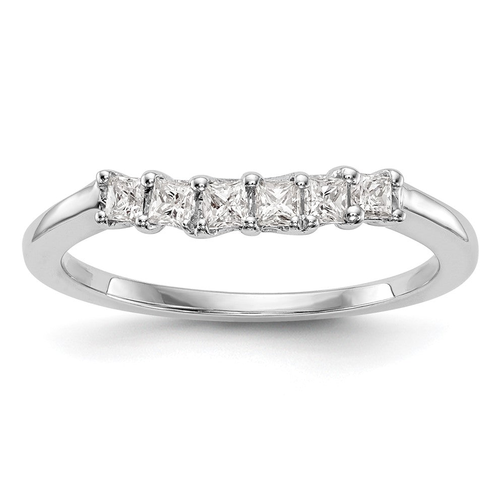 14K Weißgold Ehering mit natürlichen Diamanten