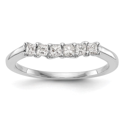 14K Weißgold Ehering mit natürlichen Diamanten