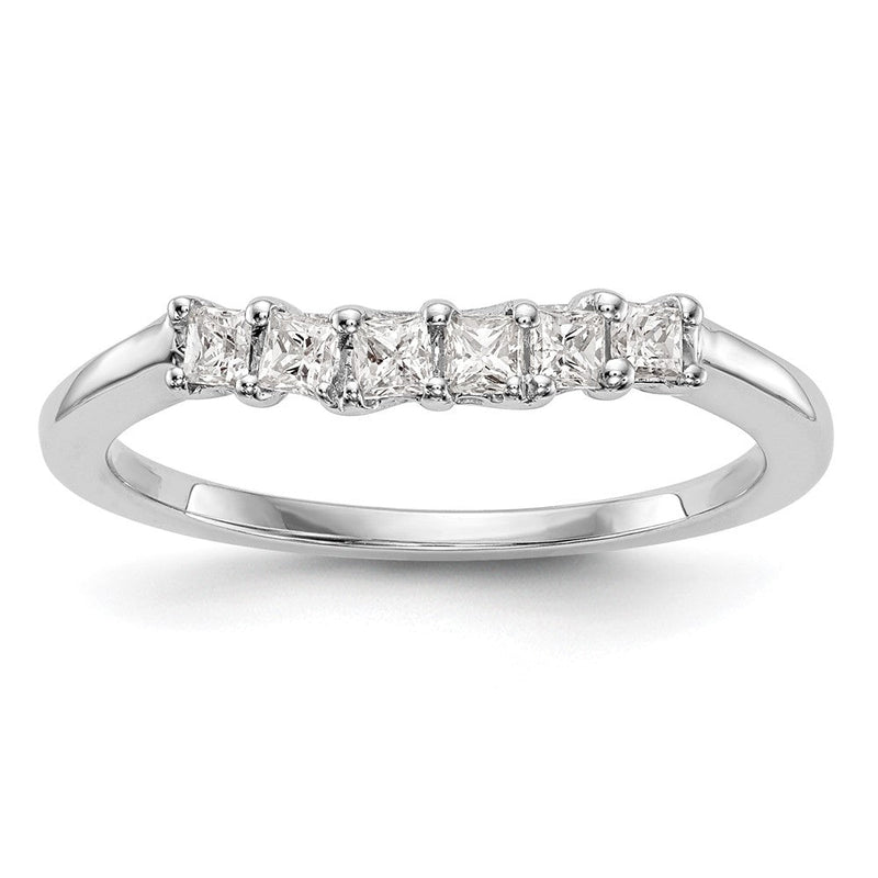 14K Weißgold Ehering mit natürlichen Diamanten