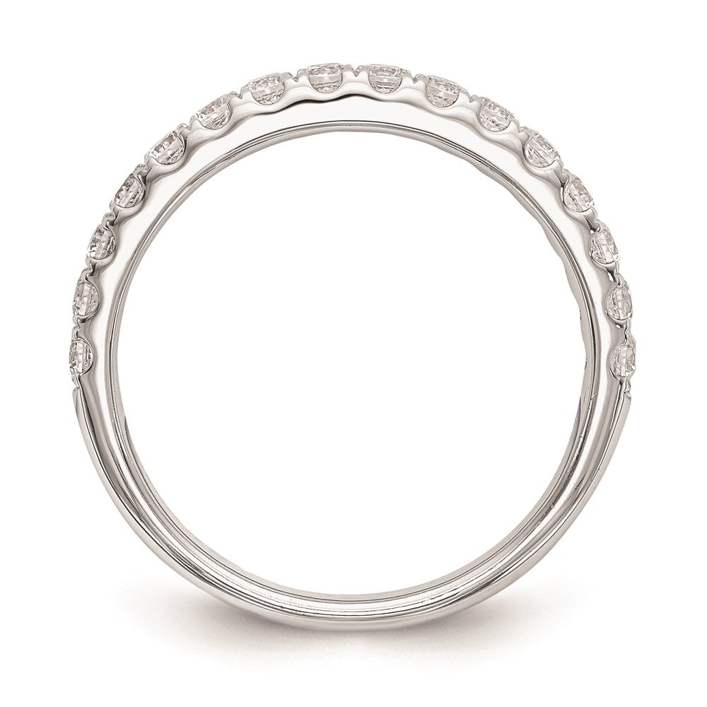 14K Weißgold Ehering mit natürlichen Diamanten