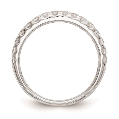14K Weißgold Ehering mit natürlichen Diamanten