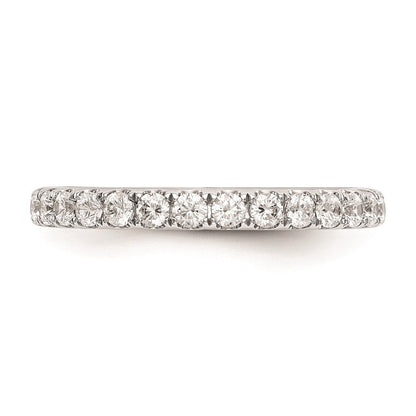 14K Weißgold Ehering mit natürlichen Diamanten