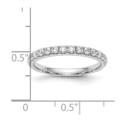 14K Weißgold Ehering mit natürlichen Diamanten