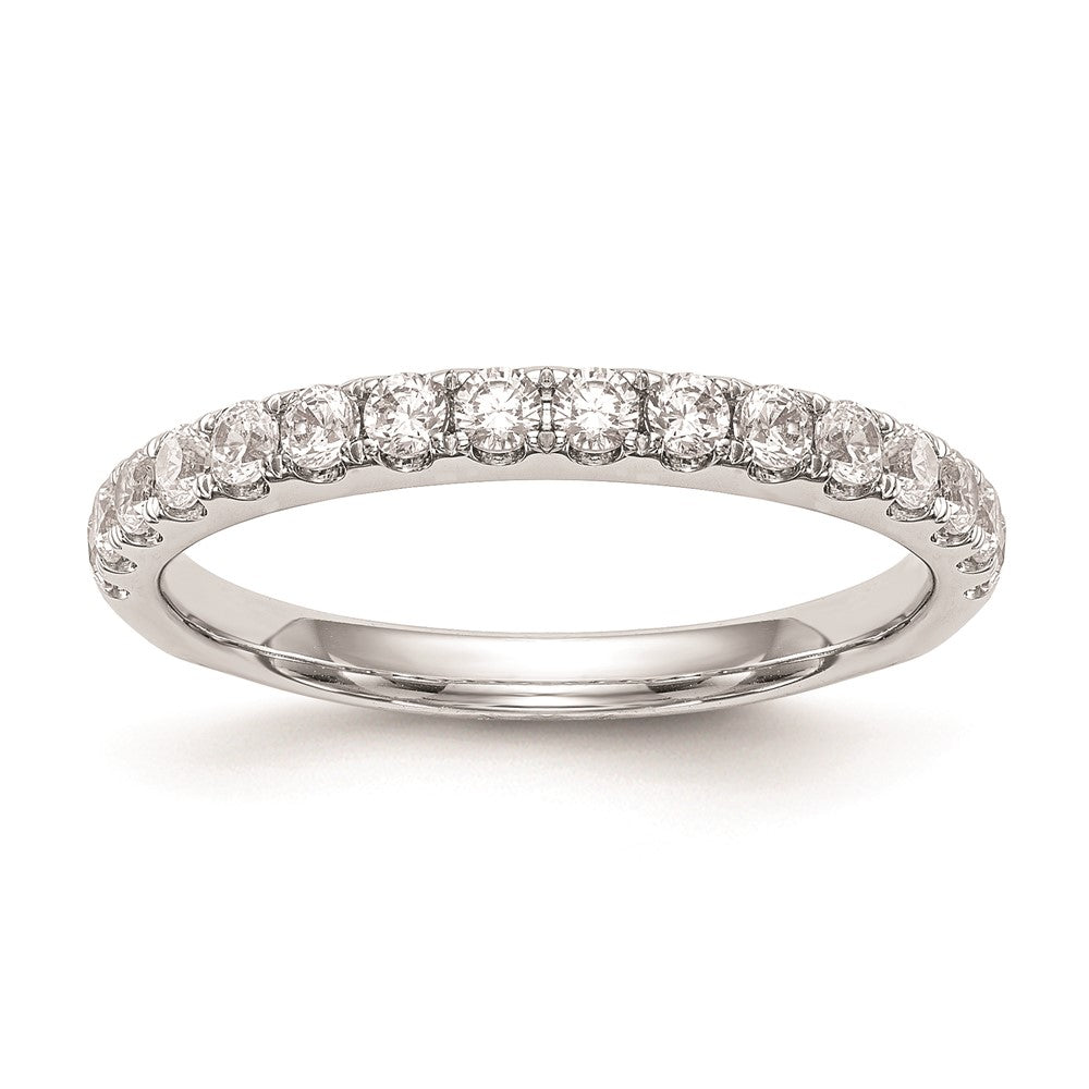 14K Weißgold Ehering mit natürlichen Diamanten