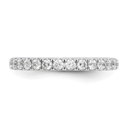 14K Weißgold Ehering mit im Labor gezüchteten Diamanten, VS/SI+ G+