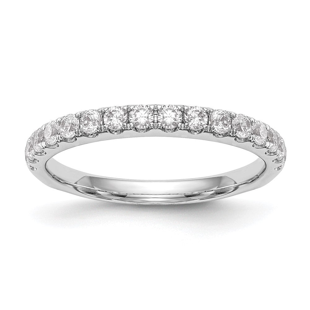Ehering aus 14K Weißgold mit 0,5 ct. im Labor gezüchteten Diamanten, VS/SI+ G+
