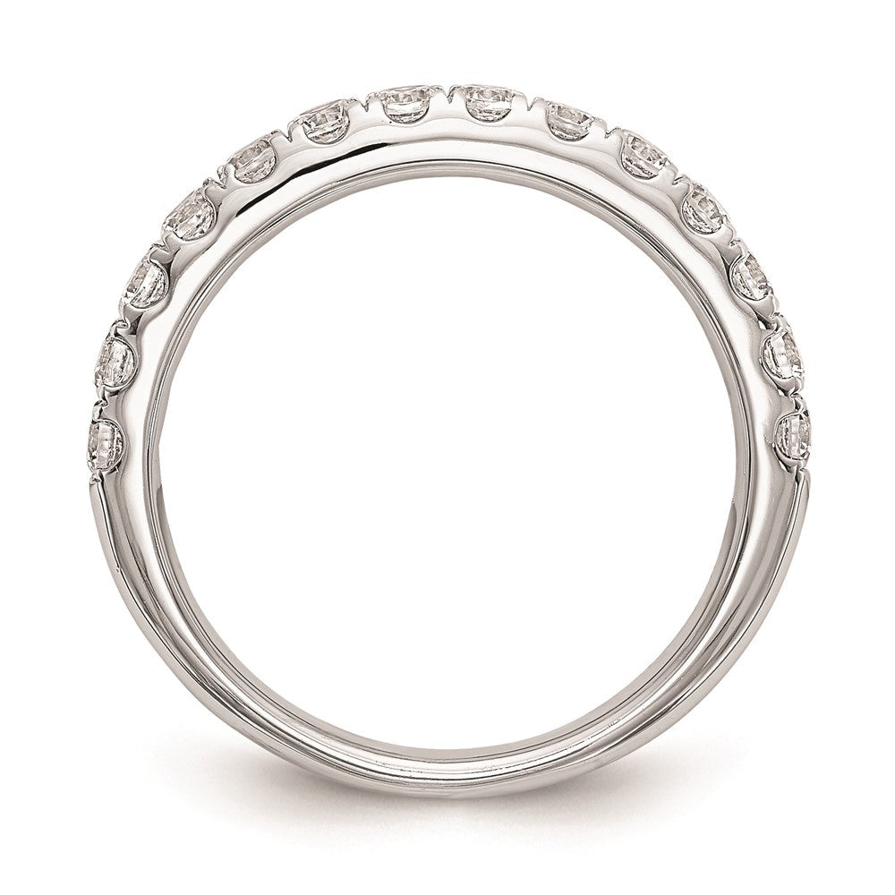 14K Weißgold Ehering mit natürlichen Diamanten