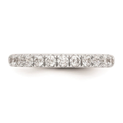 14K Weißgold Ehering mit natürlichen Diamanten