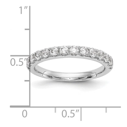 14K Weißgold Ehering mit natürlichen Diamanten