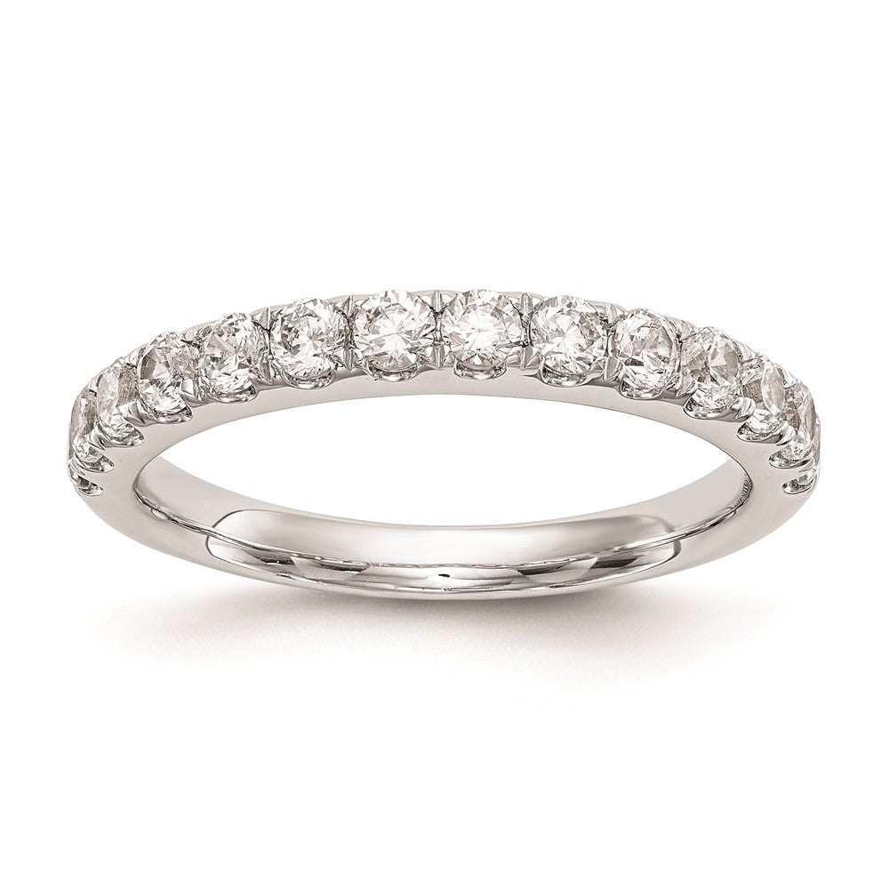 14K Weißgold Ehering mit natürlichen Diamanten