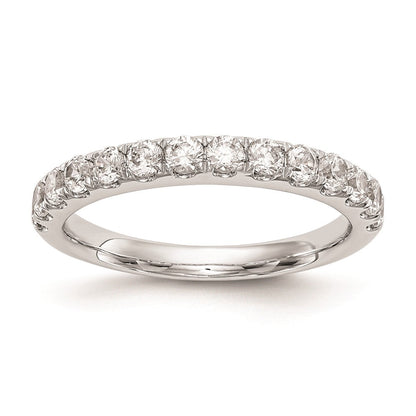 14K Weißgold Ehering mit natürlichen Diamanten