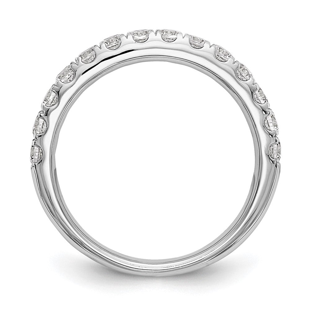 14K Weißgold Ehering mit 0,75 ct. Labor gezüchteten Diamanten, VS/SI+ G+