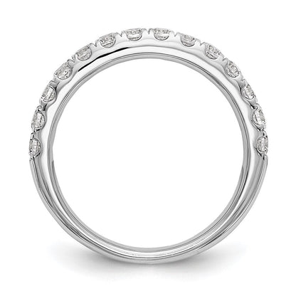 14K Weißgold Ehering mit 0,75 ct. Labor gezüchteten Diamanten, VS/SI+ G+