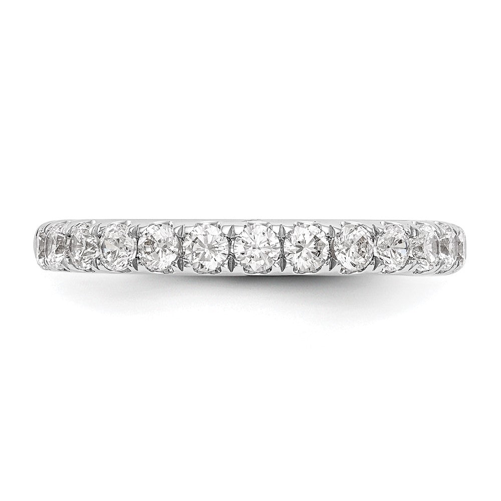 14K Weißgold Ehering mit 0,75 ct. Labor gezüchteten Diamanten, VS/SI+ G+