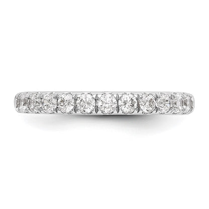 14K Weißgold Ehering mit 0,75 ct. Labor gezüchteten Diamanten, VS/SI+ G+