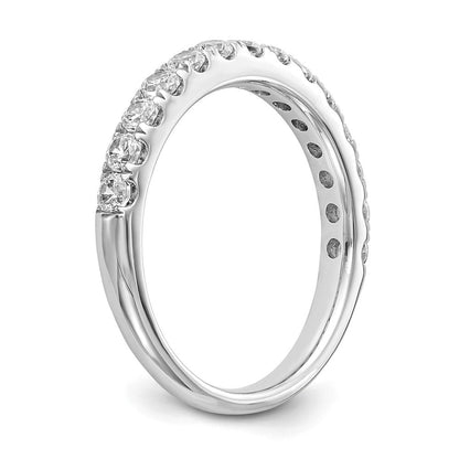 14K Weißgold Ehering mit 0,75 ct. Labor gezüchteten Diamanten, VS/SI+ G+