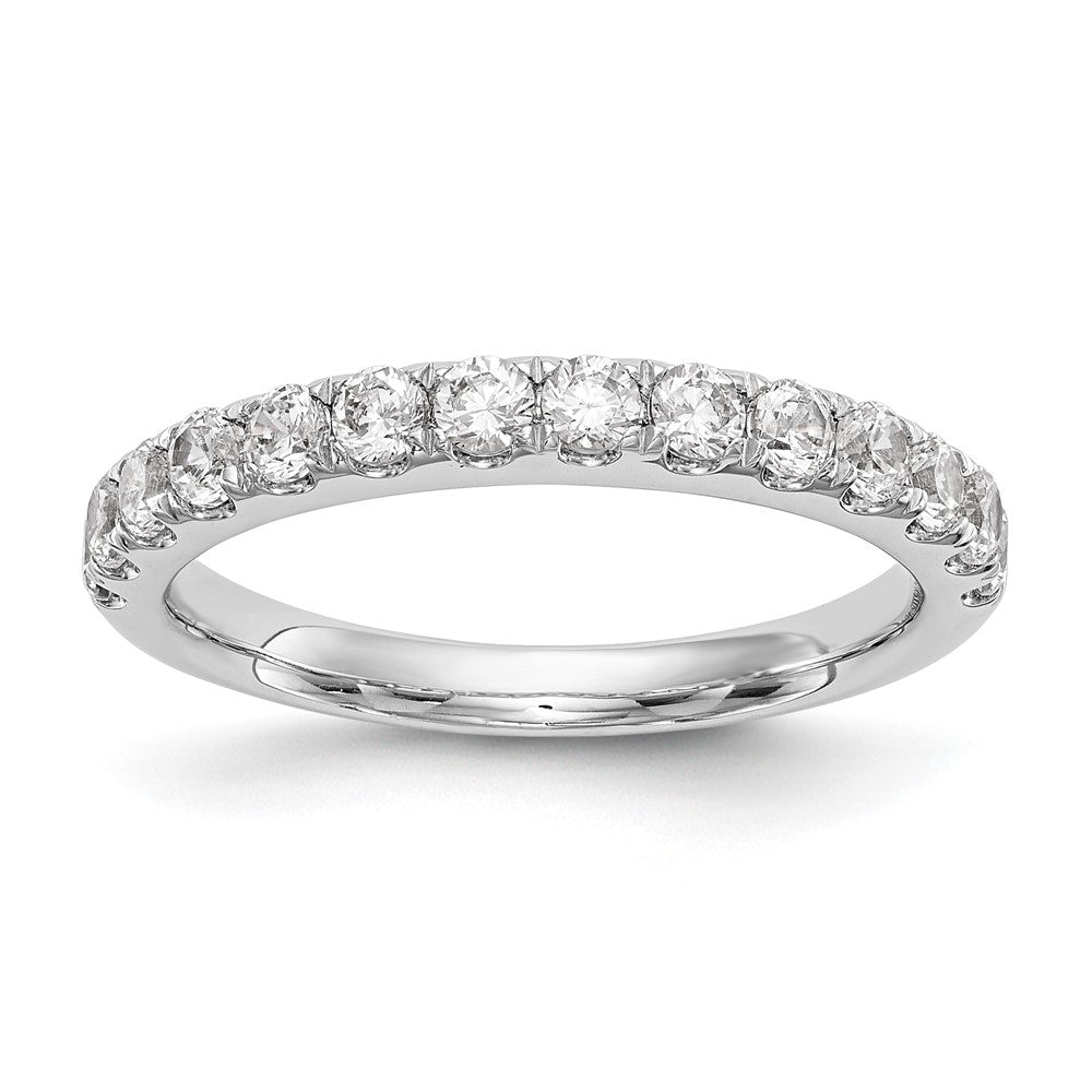 14K Weißgold Ehering mit 0,75 ct. Labor gezüchteten Diamanten, VS/SI+ G+