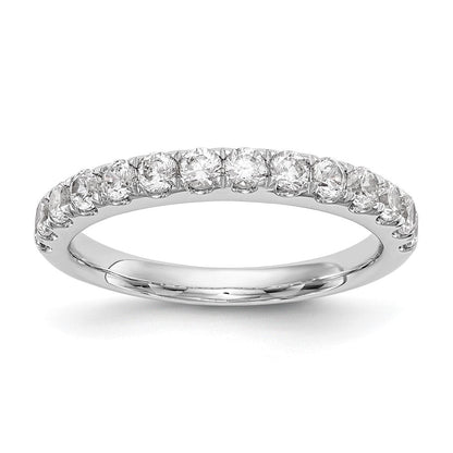 14K Weißgold Ehering mit 0,75 ct. Labor gezüchteten Diamanten, VS/SI+ G+
