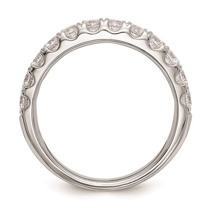 14K Weißgold Ehering mit natürlichen Diamanten
