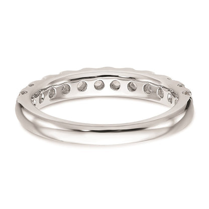 14K Weißgold Ehering mit natürlichen Diamanten