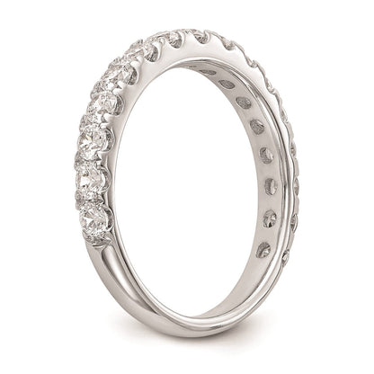 14K Weißgold Ehering mit natürlichen Diamanten