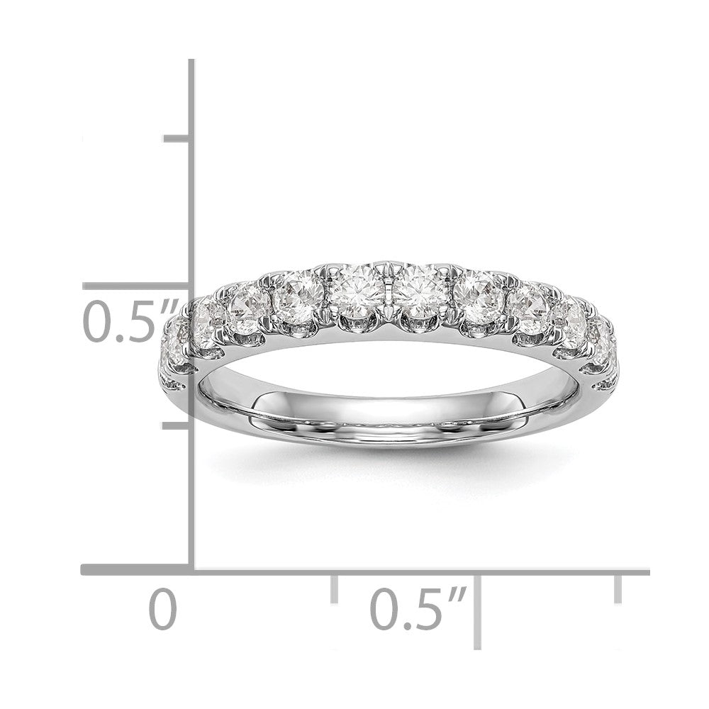 14K Weißgold Ehering mit natürlichen Diamanten