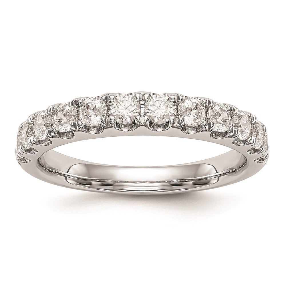 14K Weißgold Ehering mit natürlichen Diamanten
