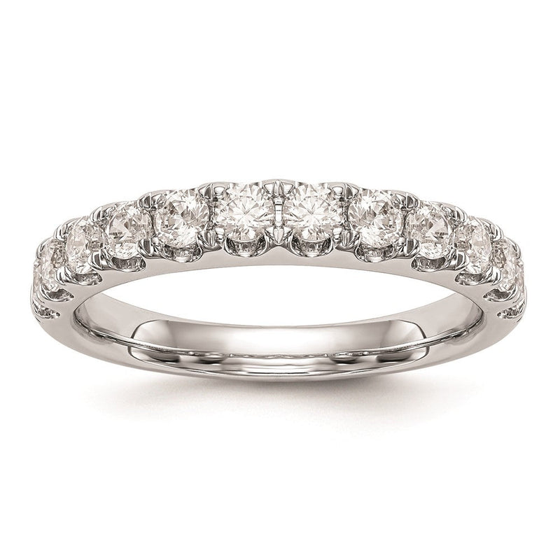 14K Weißgold Ehering mit natürlichen Diamanten, 0,84 ct