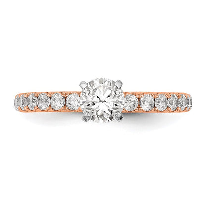 14K Roségold True Origin 1/2 Karat Im Labor Gezüchtet Diamant Vs D E F Halbfassung Stift Set Ring