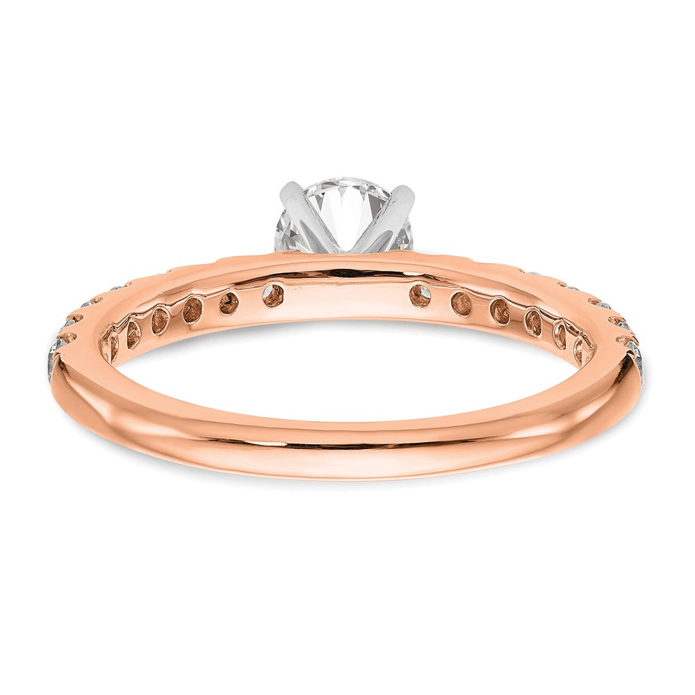 14K Roségold True Origin 1/2 Karat Im Labor Gezüchtet Diamant Vs D E F Halbfassung Stift Set Ring