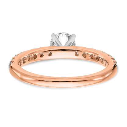 14K Roségold True Origin 1/2 Karat Im Labor Gezüchtet Diamant Vs D E F Halbfassung Stift Set Ring
