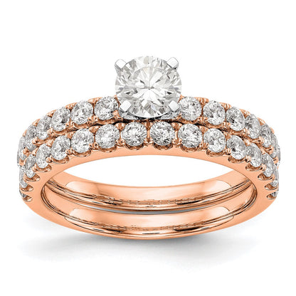 14K Roségold True Origin 1/2 Karat Im Labor Gezüchtet Diamant Vs D E F Halbfassung Stift Set Ring