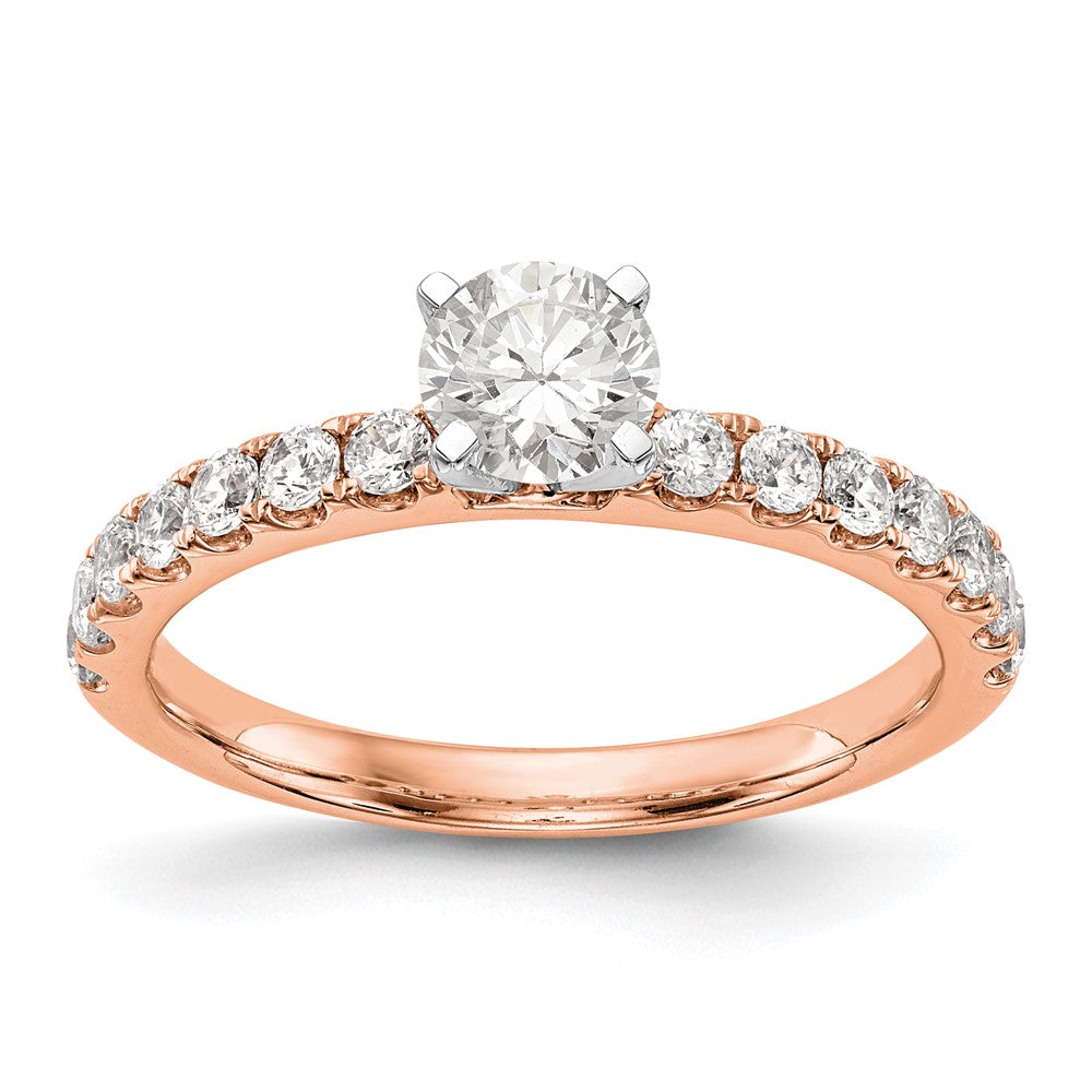 14K Roségold True Origin 1/2 Karat Im Labor Gezüchtet Diamant Vs D E F Halbfassung Stift Set Ring